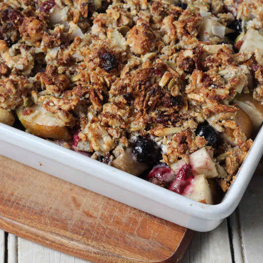 PALEO PEAR & BERRY COBBLER