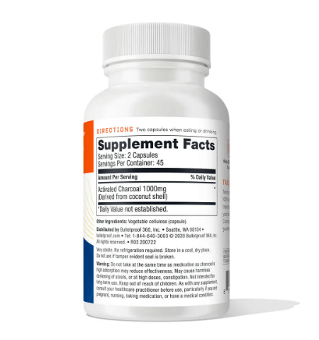 Bulletproof Coconut Charcoal - 90 capsules