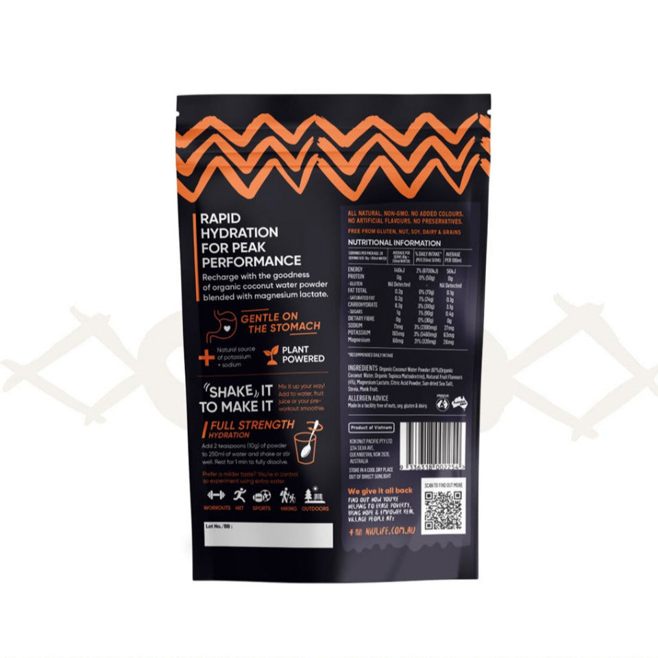 Niulife Tropical Electrolyte Powder Back