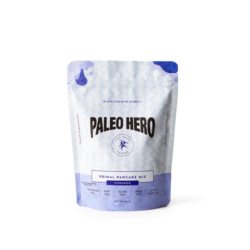 single bag of pancake mix on a white backdrop